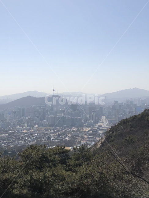 서울,북악산,경복궁,전망,광화문,안산,안산전망
