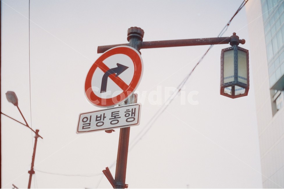 필름카메라,감성,표지판,하늘,도로,교통,교통수단,traffic,transportation
