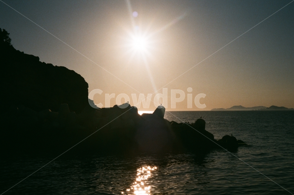 풍경,필름,통영,방파제,바다,편안,자연,풍경,nature,landscape,감성,sensible,feeling,light,빛,flare,플레어,sunlight,햇빛