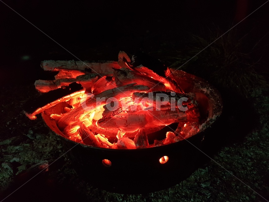 캠핑,장작,숯불,나무,숯,불