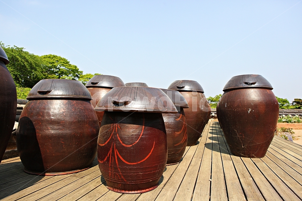 항아리,독,전통,장독,풍경,배경,자연
