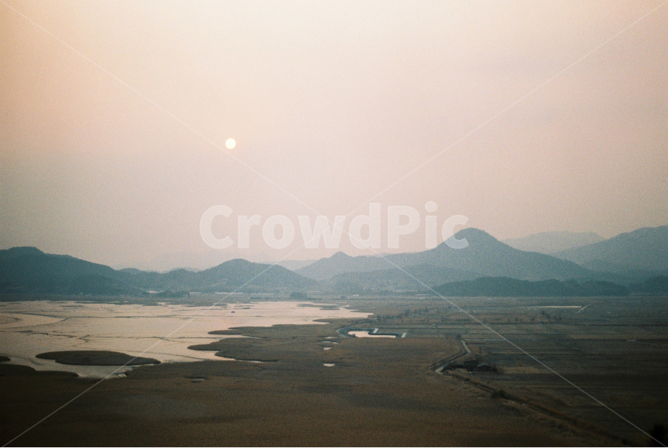 순천만습지,갈대밭,전망대,필름카메라,노을,film,하늘,겨울,landscape,풍경,경관,구름,cloudy
