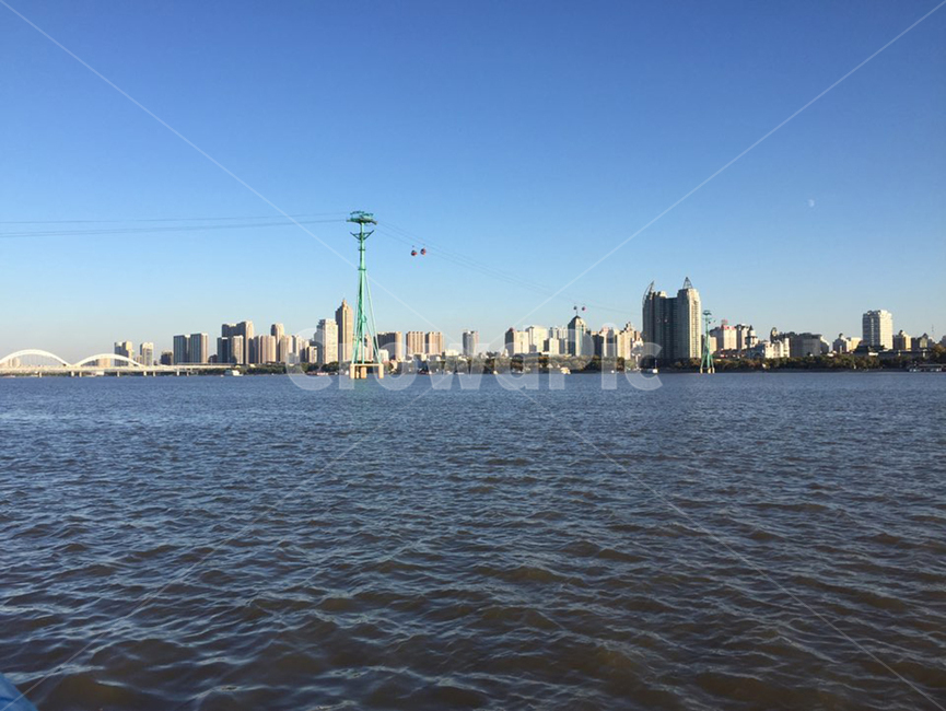 중국,water,물,배,빌딩,건물,바다,상해,china,케이블카