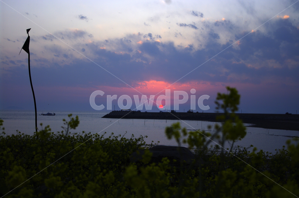 하늘,석양,노을,일몰,구름,빛,풍경,바다,sunset,안면도,꽃지해변,자연,풍경,nature,landscape,outdoors,옥외