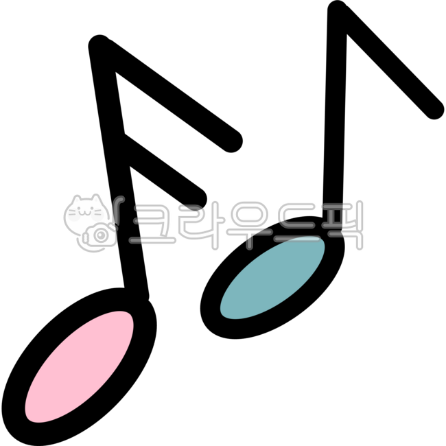 음표, 음표모양, 음표이미지, 음표일러스트, 음표요소, 사진,이미지,일러스트,캘리그라피 - 마르작가