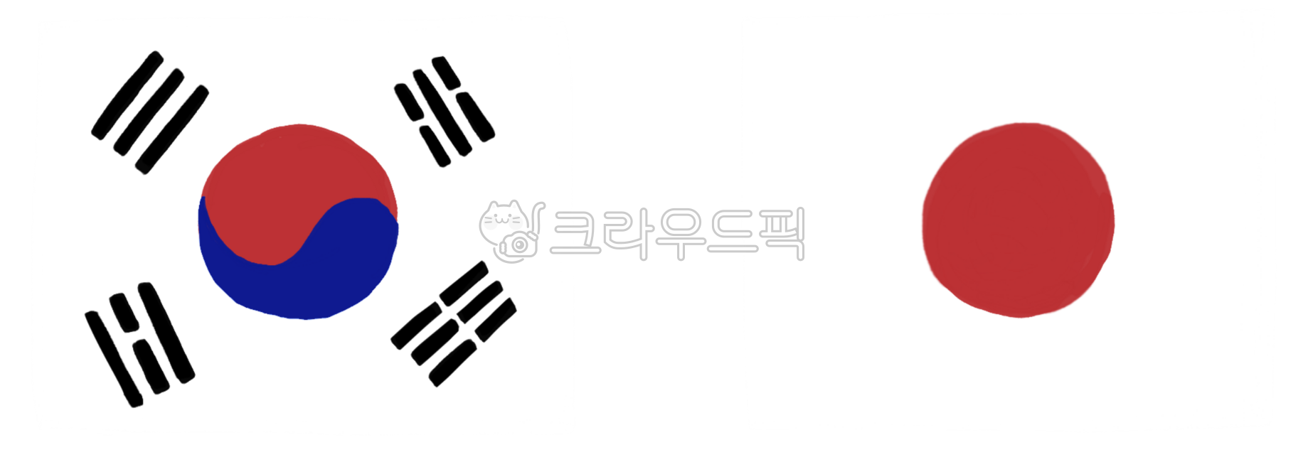 국기,한국일본,한국국기,일본국기,한일전,한일,아시아,nationalflag,한국,일본,손그림,국기손그림,태극기