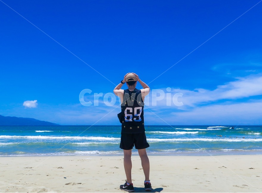 바다,남자,여행,휴양,해변,사람,인물,인간,human,person,남성,남자,man,male