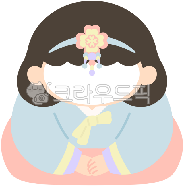 한복, 전통, 절하는아이, 절하는, 절, 사진,이미지,일러스트,캘리그라피 - 키마두들작가