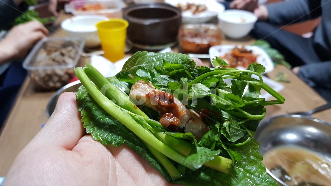 미나리,삼겹살,저녁,밥,다이어트