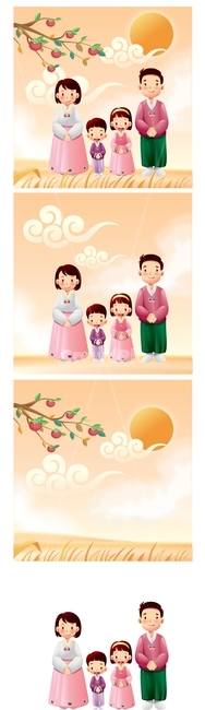 가을,감,한복,가족,추석,인사,명절,한국전통,한국문화,korean traditional,korean culture,그래픽,일러스트레이션,graphic,illustration