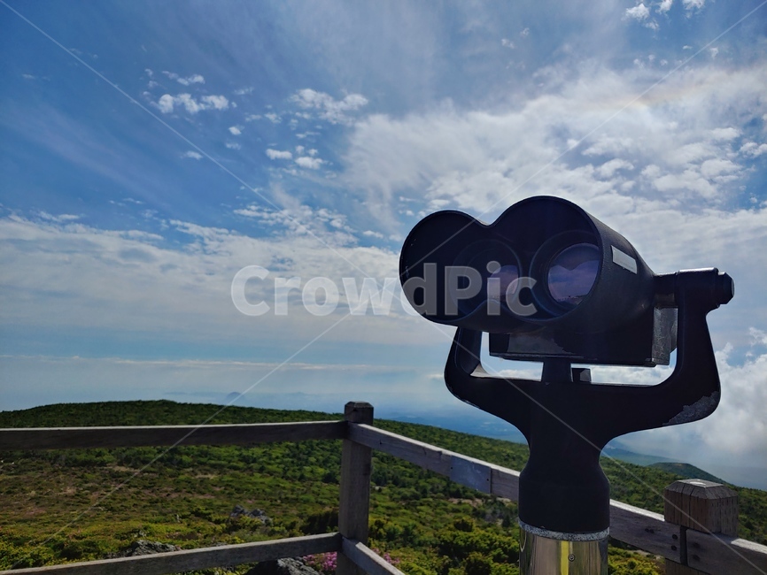하늘,정상,망원경,전망대,한라산,구름,등산,등산로,산,mountain,sky,clouds,telescope