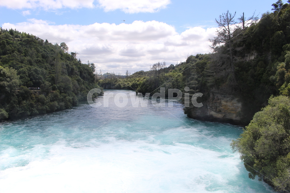 물,폭포,나무,산,여름