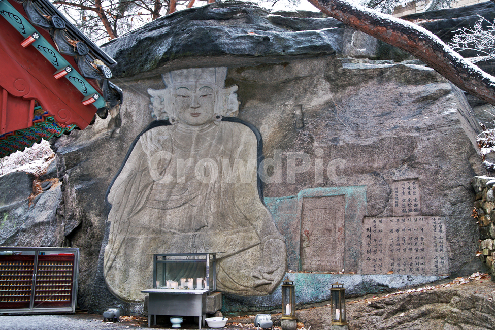 마애보살좌상,보타사,서울,보물제1828호,고려시대,백불,마애불,마애불상,결가부좌,명문,마애명,암자,조각상,동상,석상,조형물,statue,bronze statue,stone statue,종교,신앙,religion,belief,faith