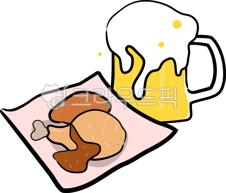 Seasoned Chicken,chicken,adornment,Alcohol,Midnight Snack,empty,Fried Chicken,ingredients,cooking,Chicken and beer illustration,beer,alcohol,chicken and beer illustration,hand drawing,festival,sticker,mainstream,food,Dakku,dessert,beer cup,beer mug,chicke