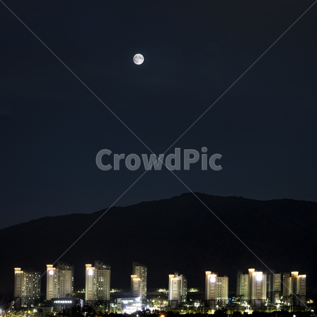 밤,달,moon,도시,city,산,night,야경,불빛,도시불빛,citylight