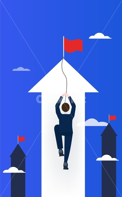 cloud,infographic,flag,business,arrow,illustration,employee,Office workers