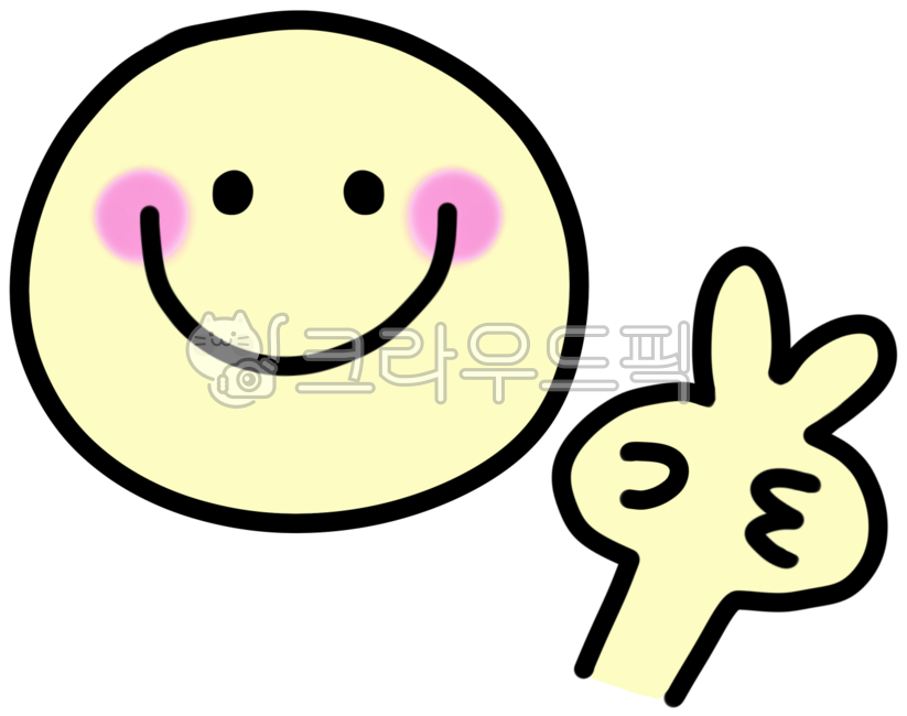 행복,이모지,미소,노랑,귀여운,이모티콘,핑크,브이,귀여운얼굴,승리,응원,귀여운일러스트,얼굴일러스트,화이팅,재미,얼굴