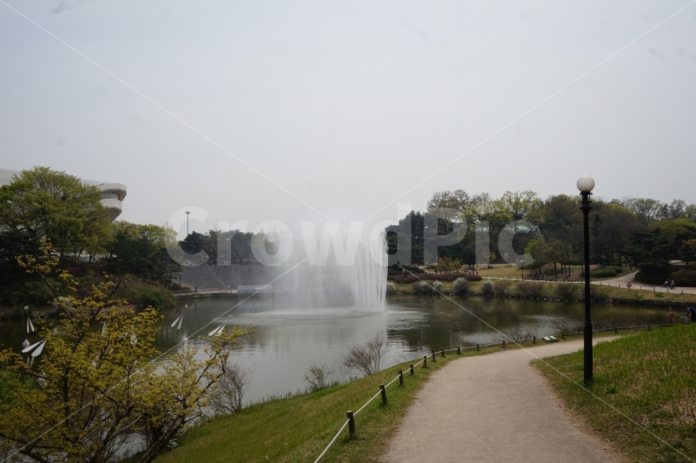 분수,올림픽공원,공원길,흐린날,평화로움,자연,풍경,nature,landscape,water,물