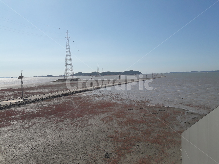 풍경,바다,갯벌,배경,하늘,자연,풍경,nature,landscape,cable,케이블