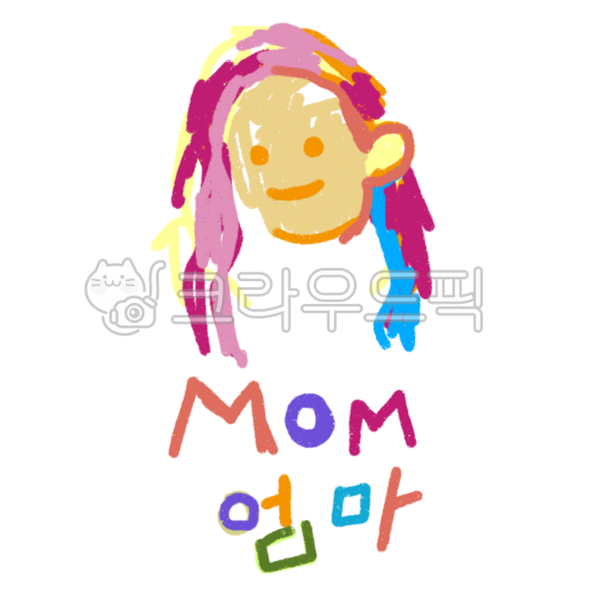 엄마,어린이,일러스트,크레파스,아이