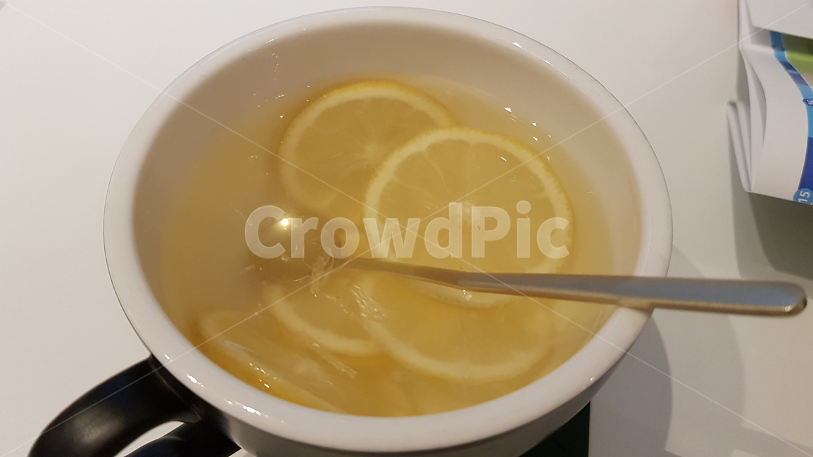 레몬,레몬차,노란색,사발,bowl,레몬티,tea,홈메이드
