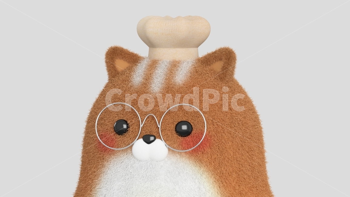 고양이,캐릭터,3d,선글라스,안경,요리사,강아지,핫케이크,동물,동물,animal,고양이,cat,kitten,kitty,그래픽,일러스트레이션,graphic,illustration