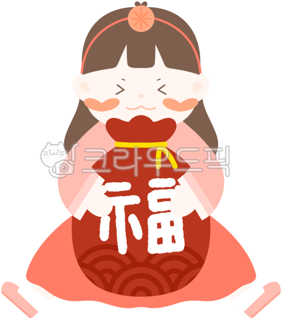 한복입은여자아이,한복입은어린이,설날한복,설날한복복주머니,설날복주머니,명절복주머니,설날한복일러스트,설한복복주머니,한복복주머니,복주머니,빨간복주머니,전통복주머니,한복입은여아