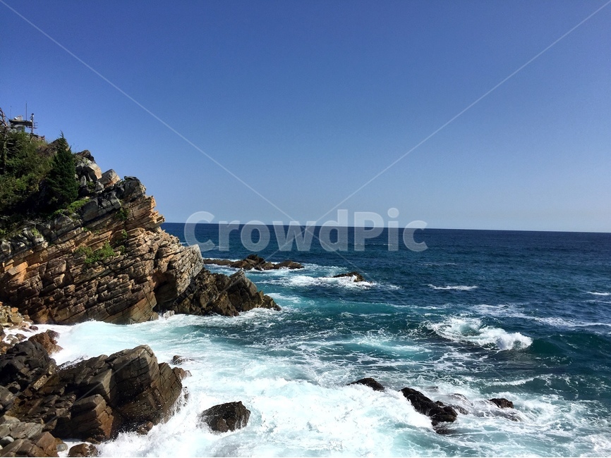 바다,파도,푸름,짙은,바위,자연,풍경,nature,landscape,promontory,곶,sea,ocean,대양,outdoors,옥외,water,물