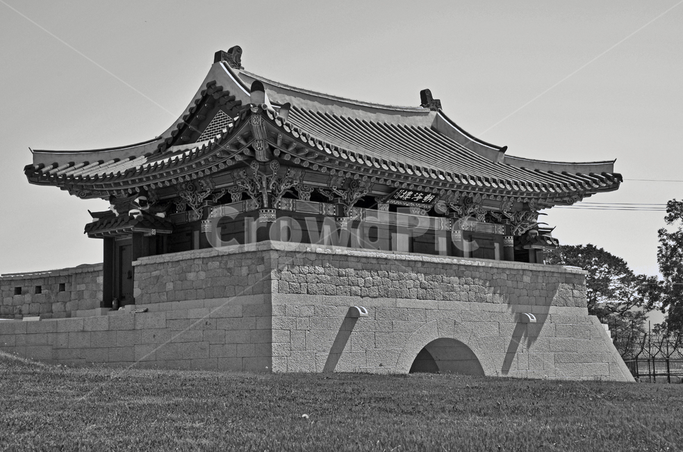조해루,성문,성곽,월곶진,강화도,홍예문,흑백,흑백,모노톤,monochrome,black and white