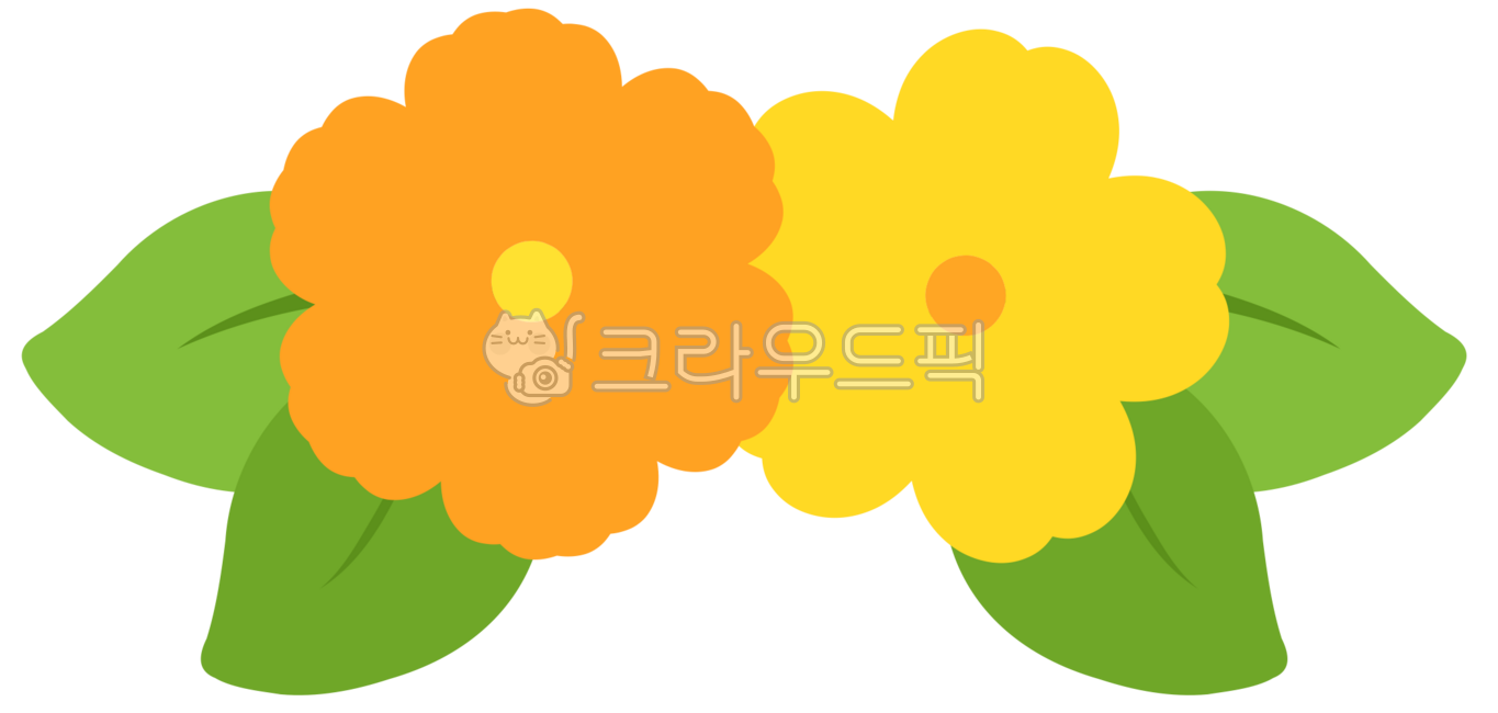 꽃,꽃일러스트,봄,봄꽃,화분,화분일러스트,노란꽃,주황꽃,flower,자연,식물