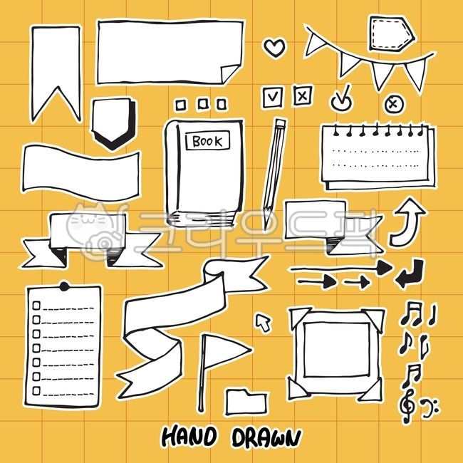 Doodle,hand drawing,memo,bookmark,mark,paper,diary,diary decoration,book,pencil,notebook,memo,polaroid,photo,musical note,flag,folder,arrow,check,confirmation,X,X mark,heart,infographic,pen,ribbon,vintage,vintage ribbon,label,