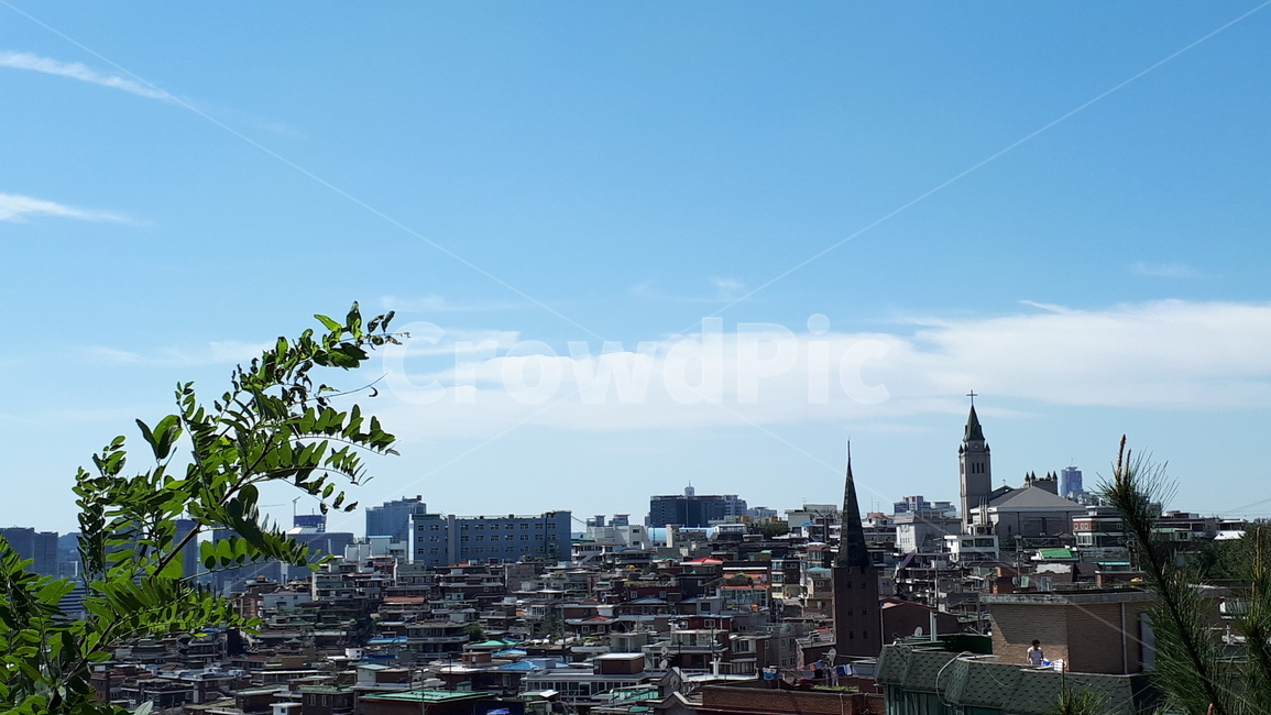 마을,탑,건물,하늘,작은마을,한국도시풍경,한국도시경관,korea cityscape