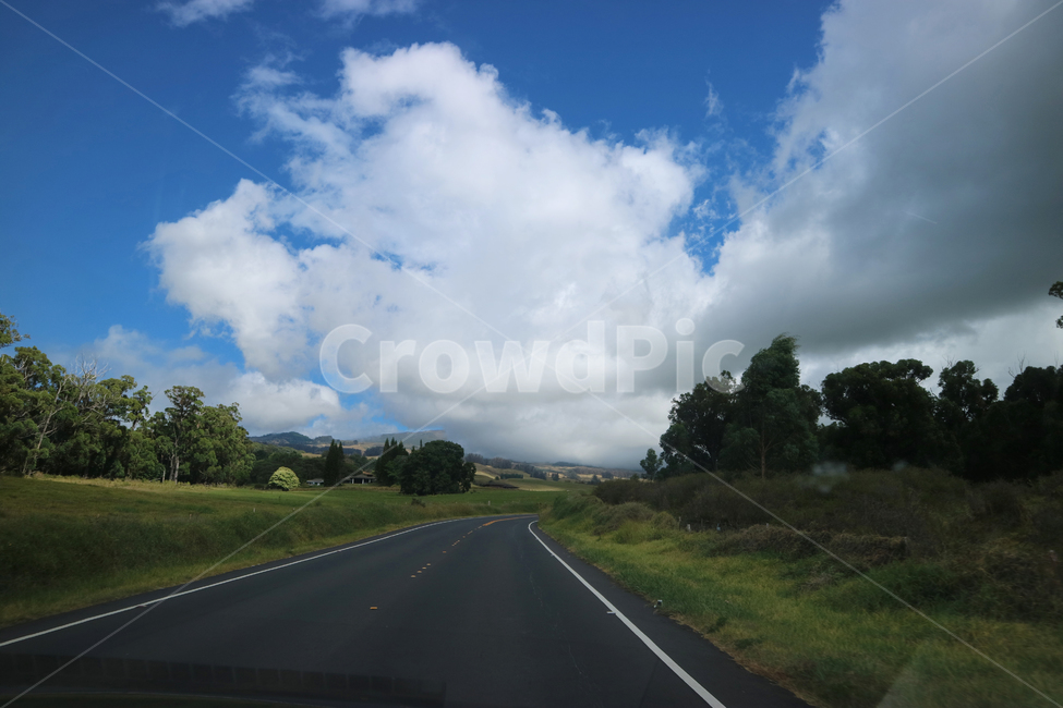 하와이,도로,드라이브,운전,길,하늘,구름,맑은,푸른,road,자연,풍경,nature,landscape,freeway,고속 도로,highway,고속도로,asphalt,아스팔트