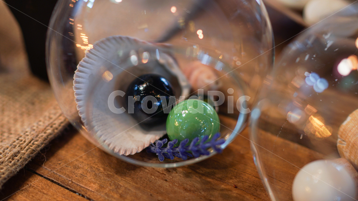 sphere,구체,구슬,조개,조개껍질,유리,소품,인테리어,인테리어소품