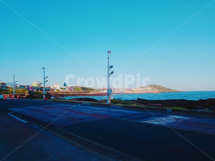 제주도,도로,풍경,아침,바다,제주도풍경,고화질,자연,풍경,nature,landscape,road,asphalt,아스팔트