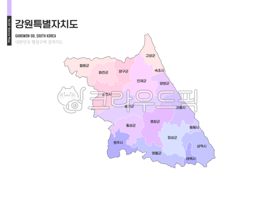 Gangwon-do,map,Gangwon-do map,Gangwon-do illustration,Gangwon-do administrative districts,Gangwon Special Self-Governing Province,Gangwon-do tourism,Gangwon,map of our country,map of the Republic of Korea,our country,the Republic of Korea,Kore