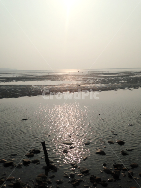 갯벌,어스름,저녁,해질무렵,바다,밀물,자연,풍경,nature,landscape,light,빛,flare,플레어,sunlight,햇빛,outdoors,옥외