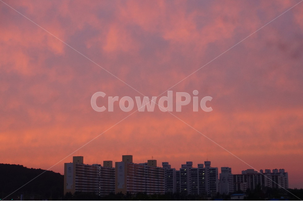 자연,nature,석양,하늘,sky,빨간색,붉은하늘,붉은노을,들판,outdoor,들