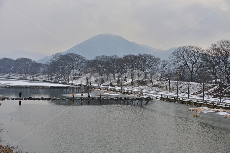 water,물,nature,자연,담양,관방천,관방제림,관방천설경,설경,눈,겨울,계절,징검다리,person,사람,human,인간