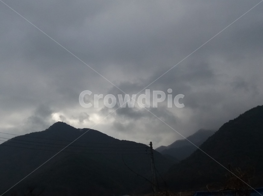 먹구름,흐림,어둠,하늘,자연,nature,산,mountain,날씨,weather