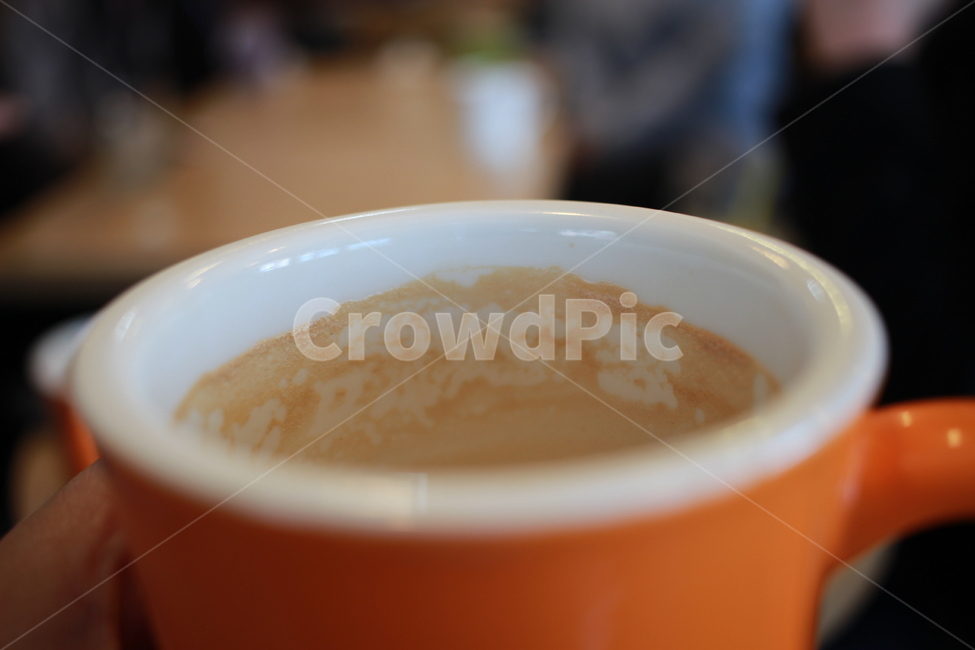 커피,커피잔,주황,컵,근접,커피,카페,coffee,cafe