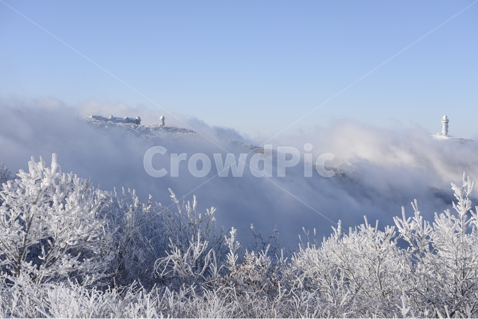 소백산,상고대,눈꽃,설경,천문대,강우관측탑,겨울,계절,winter,season,자연,풍경,nature,landscape,한국자연풍경,한국자연경관,korea nature landscape,outdoors,옥외,ice,빙