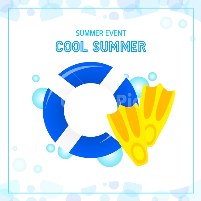 튜브,오리발,여름,휴가,이벤트,팝업,플랫디자인,일러스트,여름,계절,summer,season,그래픽,일러스트레이션,graphic,illustration