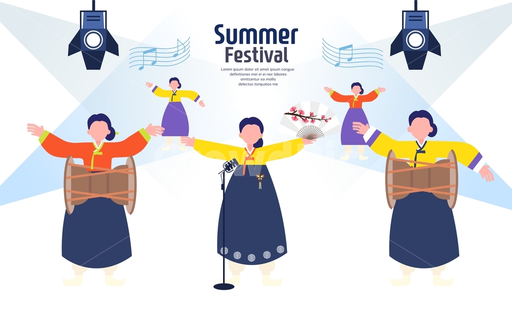 음악회,음악,한복,장구,부채,전통,한국,축제,행사,이벤트,한국전통,한국문화,korean traditional,korean culture,축제,행사,festival,carnival,event,악기,음향기기,musical instrument,musical equipment,그래픽,일러스트레이션,graphic,illustration