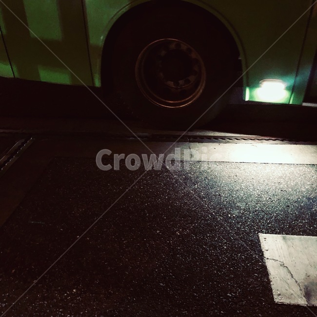 아스팔트,버스,횡단보도,불빛,바퀴,검은,빈티지