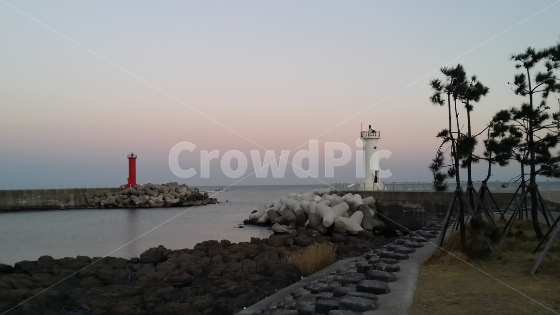 일출,바다,등대,여명,노을,빛,풍경,자연,beacon,등대,lighthouse