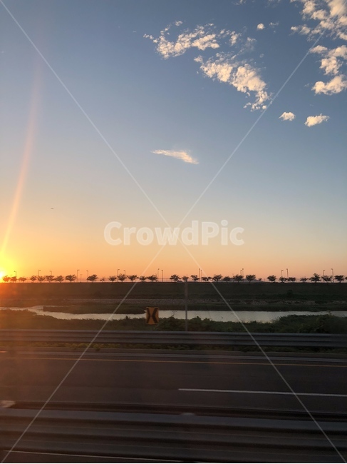 풍경,하늘,공항,노을,구름,길,자연,풍경,nature,landscape,flare,플레어,light,빛,outdoors,옥외,sunlight,햇빛