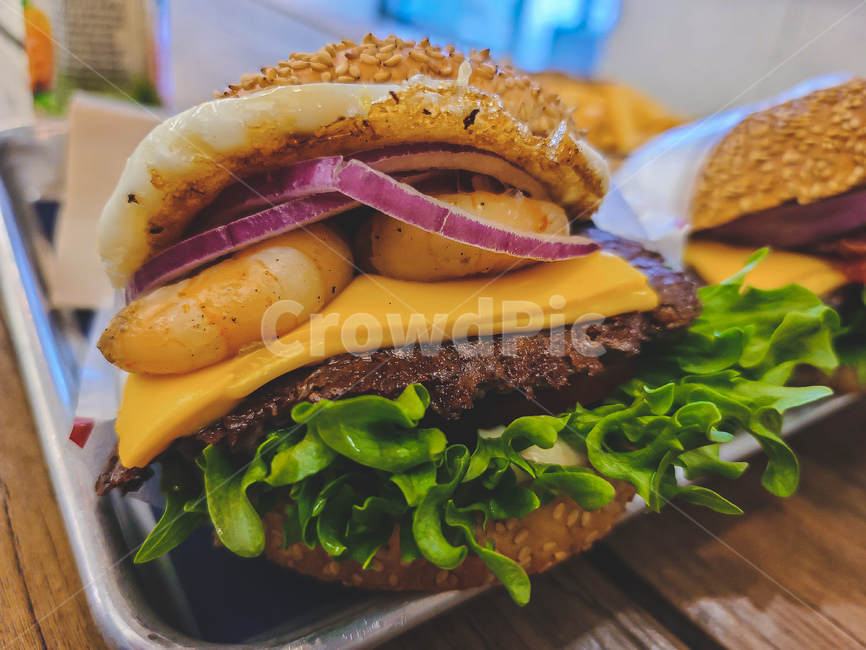 수제버거,쉬림프,햄버거,음식,버거,burger,food