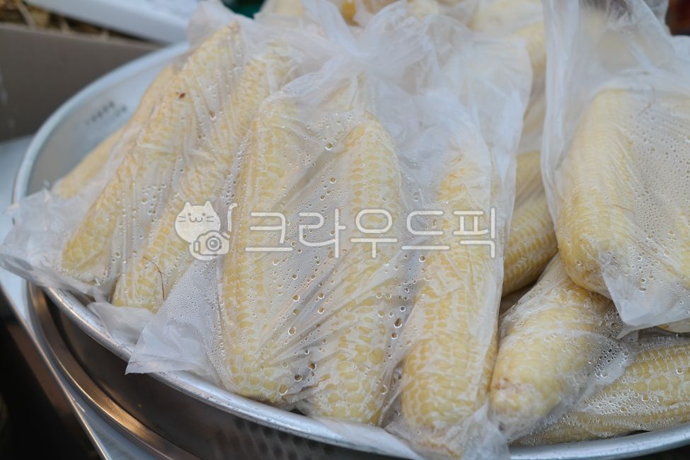 옥수수, 찐옥수수, 시장, 찌다, 찜, 사진,이미지,일러스트,캘리그라피 - 횽횽작가
