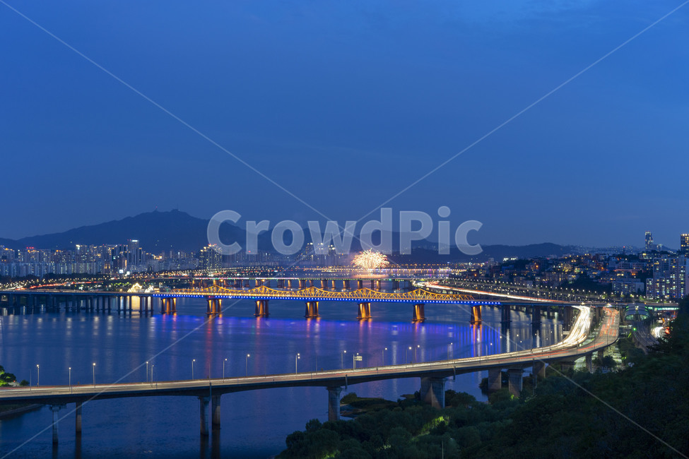야경,풍경,도로,응봉산,배경